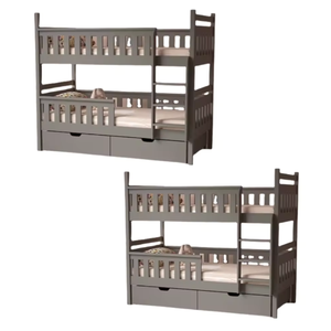 Lit pour enfants en bois massif de qualité Lit superposé en bois pour meubles de chambre à coucher Fabrication écologique avec tiroirs en Indonésie - Product Image 2
