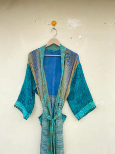 Beautiful Summer/Spring Soft and Comfortable Long Silk Kimono Daily Life <b>Robe</b> - Product Image 5