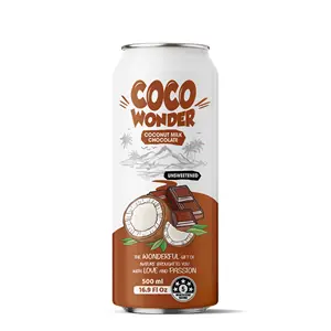Coconut Milk Drink w Chocolate | 500ml (Pack of 24) VINUT, Non-GMO, No Added Sugar, Wholesale Supplier, Free Sample, OEM ODM