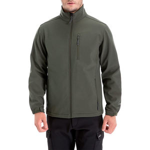 Chaqueta Cortavientos Impermeable de Soft Shell para Hombre, con Cuello Alto, Spandex/Poliéster, con Logotipo Frontal, Informal, para Exteriores, Ropa Personalizada - Product Image 4