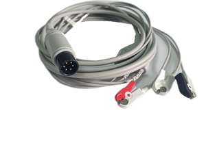 สาย <span class=keywords><strong>ECG</strong></span> แบบชิ้นเดียวใช้กับ Mindray 6Pin ทองสุดสร้างสรรค์3ตะกั่ว5สาย <span class=keywords><strong>ECG</strong></span> - Product Image 6