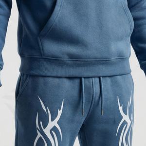 Conjunto Deportivo Extra Grande 100% Algodón para Hombre, Logotipo Personalizado, Impresión Puff, Transpirable, Diseño de Diseñador, Precio al por Mayor, Ropa de Invierno de Dos Piezas - Product Image 5