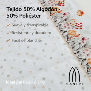 Juego de Sábanas y Fundas de Almohada de 3 Piezas de Algodón/Poliéster para el Hogar, Incluye Sábanas Planas y Ajustables de 200 Hilos, Lavables a Máquina - Product Image 2