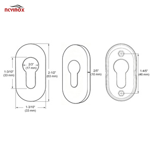 High Quality Stainless Steel Door <strong>Escutcheons</strong> Cylinder Cover <strong>Plate</strong> Without Screw Cover <strong>Plate</strong> - Product Image 5