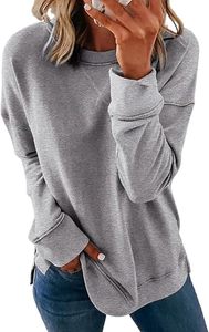 Sudadera recortada de gran tamaño para mujer Moda Cozy Fall Top Mezcla de algodón Sudadera para mujer - Product Image 5
