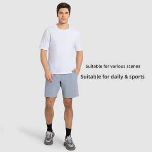 Camiseta Deportiva Versátil de Verano para Hombre, Diseño Liso, Manga Corta, Ajuste Holgado, Camiseta para Hombre - Product Image 1