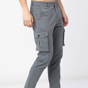 กางเกงคาร์โก้แนวยุทธวิธีของผู้ชายกางเกงทำงานกลางแจ้งแบบหลายกระเป๋าสำหรับงานหนักกางเกงกีฬาทรงพอดีตัวปกติโลโก้ตามสั่ง - Product Image 4