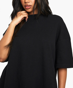 Wholesale Affordable Price Fashionable 100% Cotton Lightweight <b>Women</b> O Neck <b>T</b> <b>Shirts</b> Drop Shoulder Breathable Tee <b>Shirt</b> - Product Image 3