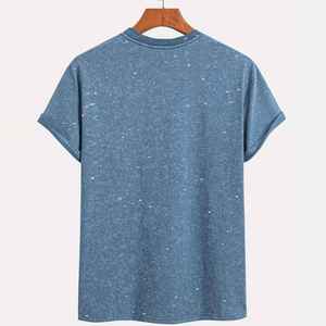 T-shirt pour homme avec strass, haut décontracté élégant, coupe ample, coton doux, matière confortable, t-shirt avec strass - Product Image 5