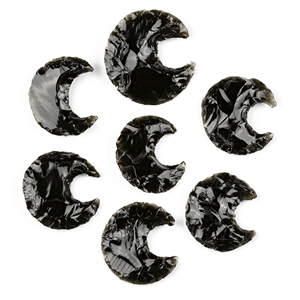 Cristal curativo de piedras preciosas pulidas de luna creciente de obsidiana negra para protección, decoración espiritual y regalos metafísicos al por mayor - Product Image 2