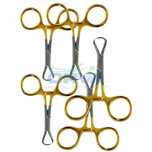 Venta al por mayor, pinzas para toallas Backhaus, fórceps de 5 pulgadas, acero inoxidable de grado alemán, acabado de arena, fórceps para sala de cirugía - Product Image 5