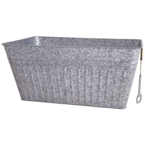 Bañera de maceta galvanizada rústica duradera para granja jardín patio resistente elegante metal flor y planta contenedor al aire libre - Product Image 2