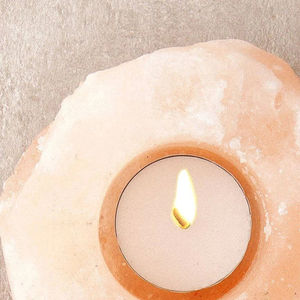 เชิงเทียนเกลือหิมาลัยธรรมชาติ 100% งานฝีมือแกะสลัก กลิ่นหอมอโรมาเธอราพี สำหรับเทียนทีไลท์ - Product Image 4