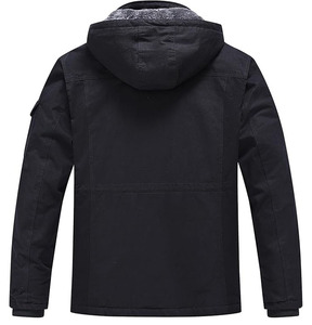 Sudadera con Capucha Negra para Hombre 2025/2026, 100% Algodón, Felpa, Invierno, Lisa, Teñida, Transpirable, Secado Rápido, con Bolsillo, Corte Regular, para Uso Diario - Product Image 2