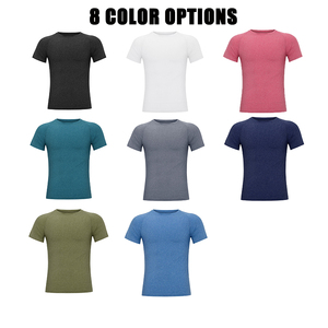 T-shirt décontracté pour homme, coupe classique, longueur standard, tricoté, respirant, séchage rapide, en toile, personnalisable, 100 % coton, uni, vierge - Product Image 5
