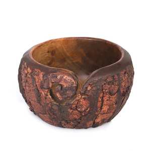 Bol de fil d'écorce de luxe nouveau Design bol de stockage d'écorce de palissandre tricot pour crochet cadeau parfait pour amateur de tricot - Product Image 6