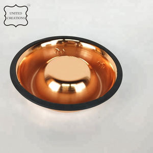 Bols de nourriture et d'eau en cuivre avec coussin de résistance pour animaux de compagnie avec taille et couleur personnalisées Bol pour animaux de compagnie en cuivre pur exclusif - Product Image 6