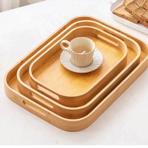 Bandeja Clásica de Madera Natural para Servir Café y Bebidas, Pulida Brillante, Grabada, Apta para Lavavajillas, Vajilla Ecológica - Product Image 2