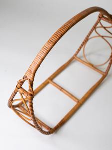 Porta Revistas de Ratán Natural, Revistero de Mimbre, Diseño Curvo, Almacenamiento de Revistas Hecho a Mano para Decoración del Hogar - Product Image 2