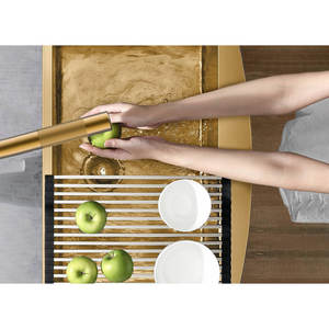 Évier de cuisine HIGOLD 33 pouces à cuve unique, style ferme, fait main, en acier inoxydable SUS304 avec traitement de surface nano, rectangulaire - Product Image 2