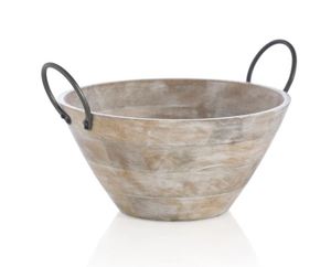 Bol de service en bois poli de conception européenne avec motif imprimé, écologique pour les mariages, la maison, l'hôtel et les restaurants - Product Image 5