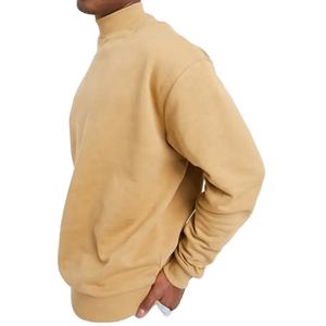 Sweat-shirt pour homme en coton 100% uni teint, streetwear, écologique, col montant, poids du tissu 360g, tricot d'hiver, impression sérigraphique - Product Image 1