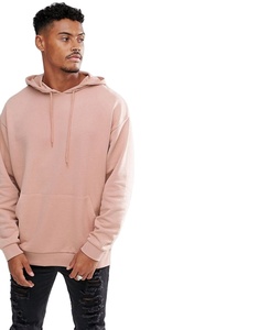 Pull-over à capuche en coton pur avec impression DTG personnalisée Slim Fit French Terry avec col montant Fourniture ODM pour l'hiver - Product Image 1