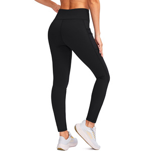 Pantalon femme taille haute Gym Fitness pantalon respirant vêtements de sport Scrunch bout à bout cationique sans couture taille élastique solide Yoga Spandex - Product Image 5