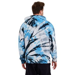 Venta al por mayor Loose Fit Mens Tie Dye Hoodie Oversized Cotton Fleece Pullover Sudadera Streetwear Custom Logo Unisex Hoodie - Product Image 4