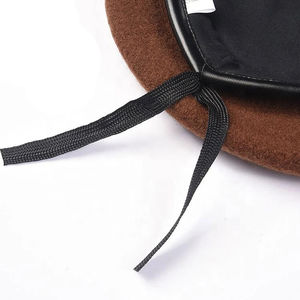 Top Selling <b>100</b>% <b>Wool</b> Beret Hat Custom Logo Solid Color Warm Cap Unisex Knitted Printed Pattern Casual Style Four Seasons Berets - Product Image 4