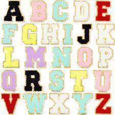 Parches de Letras Universitarias Termoadhesivos Personalizados al por Mayor, Parches de Chenilla con Purpurina para Ropa, Patrón de Logotipo de Alta Calidad - Product Image 4