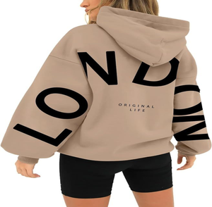 Pro estilo personalizado transpirable ecológico 100% algodón francés Terry Fleece Varsity sudadera bordado letras invierno otoño - Product Image 3