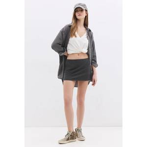 กระโปรงผู้หญิงทรงสวย สไตล์ลำลองถึงทางการ เอวธรรมชาติ ผ้าฝ้ายผสมใยสังเคราะห์ ไซส์ XS สำหรับทำงาน - Product Image 1