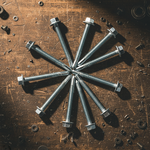 Vis autoforeuses à tête hexagonale premium (métriques/pouces) en acier au carbone galvanisé, haute résistance, résistantes à la corrosion, classe 8, profondes - Product Image 1