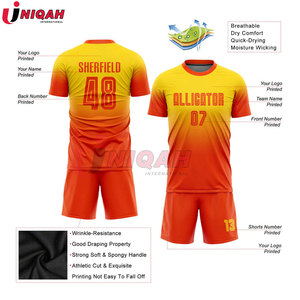 Maillots de football personnalisés pour hommes, patchwork multicolore, 100% coton, avec nom d'équipe et design d'uniforme personnalisés - Product Image 3