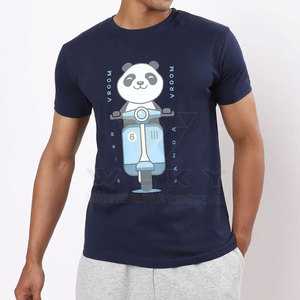 เสื้อยืดผู้ชายผ้าฝ้ายคุณภาพสูงทรงโอเวอร์ไซส์ สวมใส่สบาย สไตล์สตรีทแวร์ เหมาะสำหรับงานสกรีน - Product Image 2