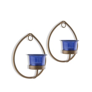 Oval Shape Metal Candle <b>Set</b> Holder High Quality Glass Candle Jar Stylish Other Candle Holders <b>Lanterns</b> and for Home Decor - Product Image 3