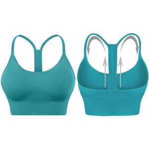 OEM personalizado mujeres Yoga sujetador ligero transpirable Activewear Top de cuatro vías elástico ajuste adecuado gimnasio Fitness marca de etiqueta privada - Product Image 1