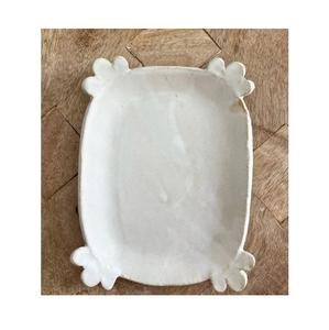 Bandeja de cerámica hecha a mano para el desayuno, aperitivos, café, té, fruta, comedor, cocina, baño, tocador, tocador, organizador de almacenamiento - Product Image 5