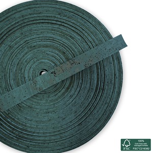 Cordón de corcho plano azul petróleo superior - Product Image 4
