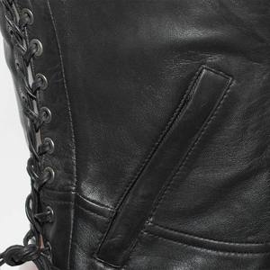 Gilet de moto d'hiver pour homme en cuir de vachette véritable, sans manches, respirant, séchage rapide, avec fermeture boutonnée, vêtement d'extérieur - Product Image 6