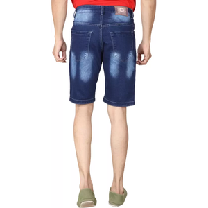 กางเกงขาสั้นผ้ายีนส์สำหรับผู้ชายกางเกงขาสั้นผ้ายีนส์เข้ารูปเข่าสไตล์วินเทจ - Product Image 2