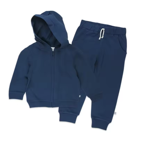 Venta al por mayor niños Joggers trajes niños personalizados Joggers conjunto sólido liso chico niños ropa conjunto - Product Image 1