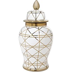 Pots de gingembre décoratifs en métal doré de luxe à bas prix Pots de gingembre en mélamine en métal porcelaine polie - Product Image 4