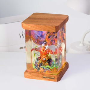 โคมไฟอีพ็อกซี่แบบกำหนดเอง, โคมไฟเรซิ่นอีพ็อกซี่, โคมไฟเรซิ่นอีพ็อกซี่แบบกำหนดเอง, โคมไฟศิลปะไม้เรซิ่น, ไฟกลางคืนแบบกำหนดเอง, ของขวัญทำมือ, ฮาโลวีน - Product Image 3