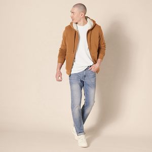 Unisex Men's Polyester <b>Fleece</b> Zipper Hoodie Soft <b>Thick</b> <b>Jacket</b> for Daily Wear Winter Digital Printing GK Leather - Product Image 5