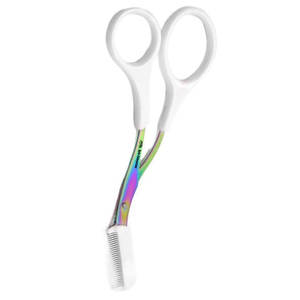 Juego de Peine de tijeras recortadoras de cejas de acero inoxidable profesional, producto de belleza y cuidado Personal antideslizante portátil de 3 piezas - Product Image 4