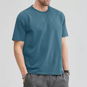 Camiseta de manga corta de verano para hombre, ropa interior informal de Color sólido con cuello redondo, ropa de marca de alta calidad para hombre, novedad de 2025 - Product Image 5