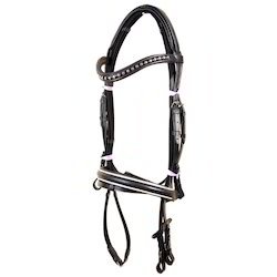 EW IGN esign-hebilla de cuero genuino, brida de carreras de caballos con color negro de acolchado suave totalmente cosido - Product Image 4