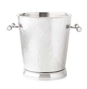 Cubo de hielo de botella de agua de aluminio hecho a mano con asas accesorios de barra de forma redonda cubo de hielo para superventas - Product Image 3